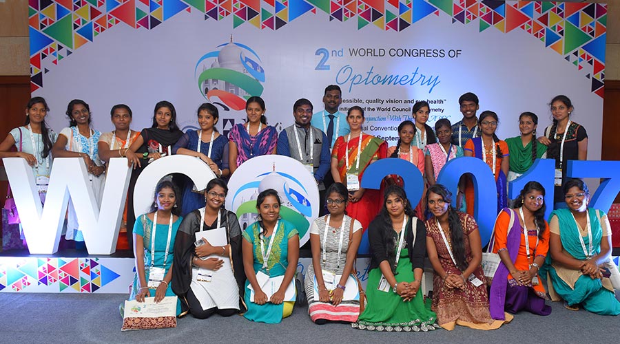 Students at the World Congress of Optometry